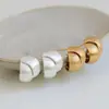 Pendientes de C cepillados para mujer, lujo ligero, simples, exquisitos, elegantes, versátiles, pendientes únicos, estilo ins, modernos, pendientes creativos