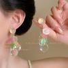 Pendientes de Concha de Estrella de Mar Natural Serie Azul Océano Estilo Vacaciones Marinas Pendientes Únicos Lujo Ligero Nicho Pendientes Exquisitos