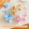 Pingente de Microfone Urso Biscoito Fofo da Moda, Microfone Mini para Gravação Divertida Brinquedo Anti-Estresse Decoração de Mochila
