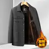 Chaqueta acolchada de invierno para hombre de algodón chenilla con cuello alto, abrigo grueso para hombres de mediana edad y mayores