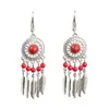 Aretes de Estilo Exótico de Venta Caliente Retro Literario Clásico Dignificado Ganchos para la Oreja Versátil Hueco Moda Borla Colgantes