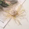 Tela Original Atmósfera Otoño e Invierno Núcleo de Pluma Flor de Pluma DIY Accesorios para el Cabello Tocado Accesorios para Ropa Venta al por Mayor