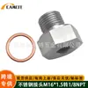 Conector Adaptador de Manômetro de Pressão de Óleo para Motor Ls de Carro Aço Inoxidável Rosca M16*1.5 para 1/8Npt