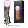 Triplo Bondage Manga de Cristal Pênis Falso Manga Masculina Manga de Dentes de Lobo Manga de Simulação Estendida Robusta Produtos Sexuais Eróticos para Adultos