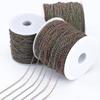 Corrente de extensão de corrente de aço titânio com retenção de cor O-word, corrente de cauda, ouro 18K, preto, galvanizado, corrente de retenção de cor, acessórios de joias para colar faça você mesmo
