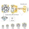 Brincos de Tarraxa de Zircônia 3-7mm com Cravação de Cobre de Quatro Garras, Estilo Novo, Modernos e Versáteis para o Dia a Dia, Loja Atacadista de Fábrica da Amazon