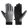 Guantes Calientes de Otoño e Invierno para Hombre, Forrados de Felpa, Cálidos, Antideslizantes, Repelentes al Agua, Cortavientos, Forrados de Felpa, Gruesos para Ciclismo al Aire Libre, a Prueba de Frío