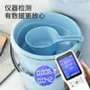 Cubo de almacenamiento de agua para el hogar, cubo grande de plástico engrosado, cubo redondo grande portátil para dormitorio de estudiantes con cubo de ropa resistente a caídas, lavabo