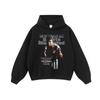 Sudadera de Cuello Redondo de Calle Antigua Europea y Americana Suelta Ins Moda Nacional Hip Hop Americano Impresión Directa a Chorro Sudadera con Capucha