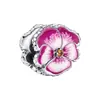 2022 nuevo diy Día de la Madre Oro Rosa Gota de Aceite Diamante amor flor de cerezo con cuentas joyería colgante de mariposa azul