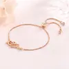 Nova Moda Coreana Pulseira Cravejada de Diamantes Pulseira Ajustável Simples de Amor Feminina Fornecimento Direto da Fábrica