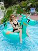 Fila flotante para piscina nueva transfronteriza, dragón de agua flotante para adultos, anillo flotador de agua con mango grueso