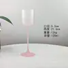 Vaso Alto Rosa Esmerilado para Uso en Casa, Creativo y Lindo para Niñas, Copa de Vino Tinto de Forma Recta, Copa para Cóctel de Champaña