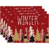 Novo Produto Mais Vendido da Amazon Jogos Americanos de Inverno Jogos Americanos de Natal Decoração de Casa Mesa de Cozinha Jogos Americanos Impressos Digitalmente