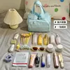 Bolsa de tocador y maquillaje portátil de nuevo modelo transfronterizo, de gran capacidad, con compartimentos para productos de cuidado de la piel, gran capacidad para mujeres