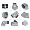 Accesorios para Tubería de Hierro Maleable Galvanizado, Codo, Rosca Macho, Accesorios de Fontanería, Accesorios para Tubería, Conector para Tubería de Agua, Rosca Macho, 4 Puntos Dn15