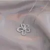 Collar de Estilo Nuevo para Mujer, Accesorios de Colgante de Encaje de Flores Nuevas, Cadena para Clavícula Simple, a la Moda, Fresca y Dulce