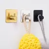 Ganchos Adhesivos Fuertes, Sin Taladro, para Cocina y Baño, Montaje en Puerta, Ganchos Adhesivos que No Dejan Marca, Ganchos de Acero Inoxidable de Alta Resistencia, Adhesivo