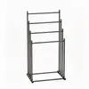 Toallero de pie multicapa, toallero vertical de arte en hierro para toallas de baño, estante de secado y almacenamiento de toallas multicarril para baño sin perforaciones