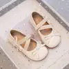 Zapatos de princesa con lazo para niñas, nueva colección primavera/verano 2026, zapatos casuales de moda y versátiles para niños, sandalias con punta calada, estilo moderno