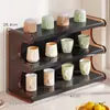 Estante para máquina de café de escritorio, almacenamiento para mesa de comedor, portavasos multicapa extraíble multifuncional para encimera de cocina