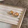 Platado Real en Oro de 18k Circonita Redonda Ear Cuff de Lujo Ligero Moda de Alta Gama Exquisitos Pendientes Diseño de Nicho Pendiente Accesorios