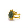 Joyería de comercio exterior europea y americana nueva ins estilo antiguo ligero anillo de diamantes de lujo pulsera abierta de acero de titanio chapado en oro de 18 quilates