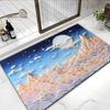 Alfombra de Tierra de Diatomeas para Baño Absorbente Alfombra para Pies Entrada Resistente a la Suciedad Resistente al Desgaste Fácil Cuidado Alfombra de Piso