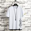 Camiseta de Manga Corta para Hombre 2026 Verano Estilo Hong Kong Moderna Ropa de Algodón Puro Atuendo de Primavera para Pareja Holgada Moderna Marca Moda de Manga Media para Hombre