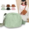 Bolsa de Pana al por Mayor 2026 Nueva Moda Tendencia Color Sólido Bolso de Tela Casual Estilo Universitario Pequeño Bolso Cruzado para Hombro de Mujer