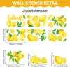 Adesivos de Parede de Limão Amarelo Fresco de Verão Estilo Pastoral Cozinha Autocolantes de PVC Sala de Estar Quarto Decoração de Parede