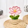 Flor de Lana Hecha a Mano Girasol Terminado Flor Artificial en Maceta Regalo Rosa Flor Falsa Adornos de Flores Tejidas Exportación Transfronteriza