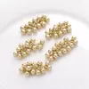 Pendente de Uva Branca k Dourado Galvanizado com Contas Pequenas Acessórios de Material para Brincos Caseiros DIY Pingente de Franja