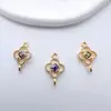 Zirconia Microincrustada Color Cobre Conservación del Color Nudo Chino Colgante Doble Joyería Colgante de Collar DIY Pasador Borla Enlace Accesorios