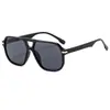 Gafas de sol de doble puente con forma de T de estilo retro nuevo transfronterizas, moda europea y americana, negocios, montura grande, protección solar tipo piloto