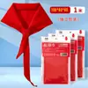 Bufanda Roja de Algodón Grueso Nuevo Estándar Nacional, No Encoge, No se Descolora, Suave y Transpirable, Bufanda Roja Estándar Universal para Estudiantes de Primaria