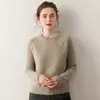 Suéter de Cachemira de Cuello Redondo para Mujer Otoño/Invierno 2025 Manga Raglán Cálido Cómodo Jersey Punto Suelto Grueso Base