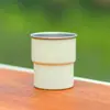 Taza de Café de Acero Inoxidable 304 de una Sola Capa Taza Escalonada Juego de Tazas de Regalo Copa de Vino Taza Estilo Camping al Aire Libre Logo Personalizado