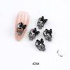 Accesorios de Uñas Famosos en Internet Estilo Oscuro Araña Calavera Cruz Halloween Corazón Metal Uñas Pedrería Cruz Frontera