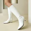 Botas de Caballero Británico Nuevas Botas de Punta Alta Botas de Tacón Medio Grueso Tallas Grandes 40-48 Botas de Comercio Exterior