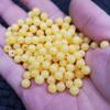 Yulong Jade Cera de Abelha Artificial Contas Redondas Contas de Plástico Amarelo Claro Pulseira Colar DIY Contas Tecidas