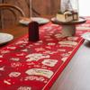 Ambiente Navideño Transfronterizo de Nuevo Estilo Banderín de Mesa Navideño de Alto Nivel Jacquard Banderín de Té Decoración Festiva para Mueble de TV Mesa de Comedor