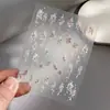 YITU Casca de Flor com Figura de Formiga Adesivo para Nail Art de Flor Pintada à Mão Decalque Decorativo para Unha com Flor Pesada e Neve Cortando YT4931