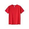 Camiseta Masculina de Seda Gelo Real Estilo Europeu e Americano Estilo Transfronteiriço Tamanho Plus Size Gola Redonda Manga Curta Camisa Publicitária Uniforme de Equipe Impressão de Logo