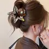 Pinza para el pelo de Flor Retro Estrella de Cinco Puntas para Mujer Pinza Tiburón de Alta Gama para la Parte Trasera de la Cabeza 2026 Nuevo Estilo Pinza para Moño de Pelo Accesorios Grandes para el Cabello
