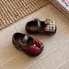 Nuevos zapatos de otoño para bebé niña con lazo, zapatos de princesa, zapatos para niños pequeños de 1 a 3 años, zapatos de piel con suela blanda