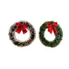 Guirlanda de Natal com Laço de Borda Branca e Verde Decoração para Árvore de Natal Lareira Janela Adereço para Foto de Fundo de Festa