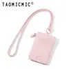 Cartera de Monedas Estilo Coreano con Cuello Halter Color Claro Ultra Delgada Corta Mini para Llevar en Mano Cierre de Cremallera Pu Bolsa para Tarjeta de Acceso Tarjeta