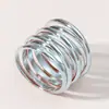 Anillo de Aro de Moda Europeo y Americano Transfronterizo de Nuevo Estilo Multicapa Exagerado para Mujer con Diseño Creativo y Anillo de Moda Versátil