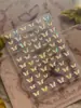 Yitu Alívio de Formigas Adesivos Realistas de Borboleta para Nail Art Outono e Inverno Retro Inteligentes Fofos Adesivos Joias Yt7263